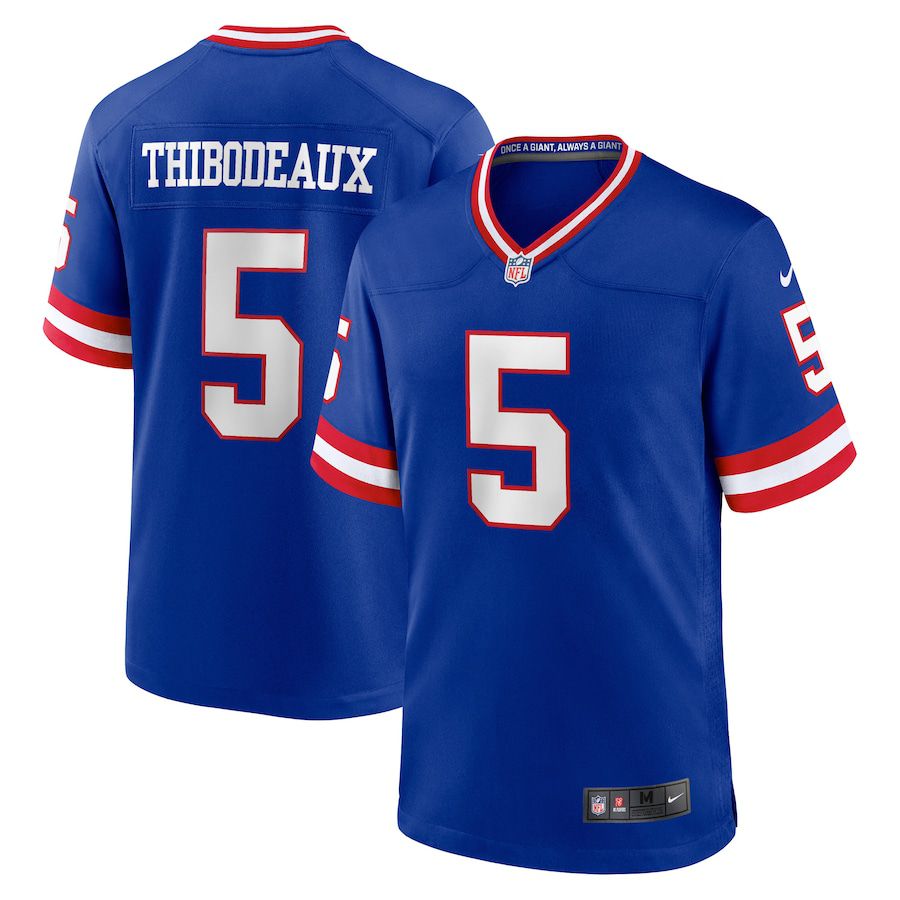 Men New York Giants 5 Kayvon Thibodeaux Nike Royal Classic Player Game NFL Jersey